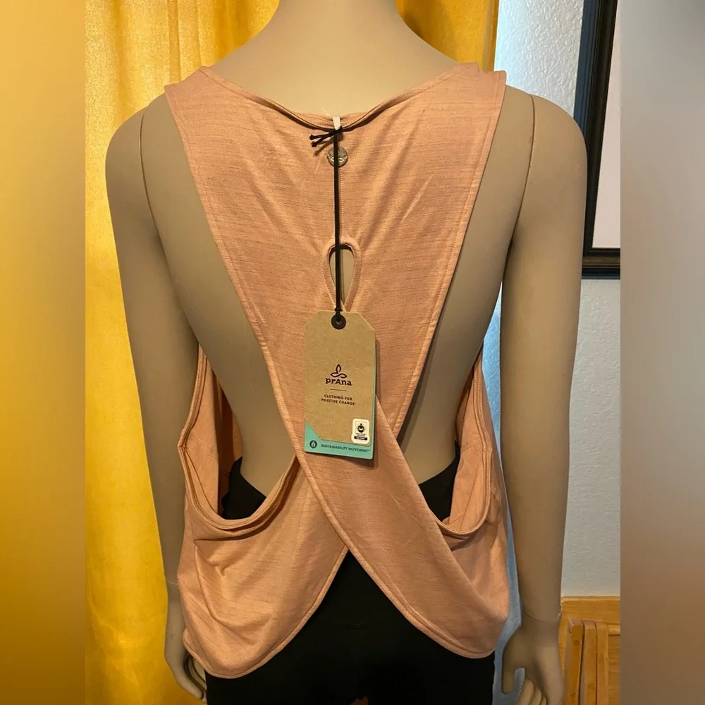 NWT! XL Prana Pale Pink criss cross tank top! Super cute and flattering! 😍❤️😍 - Picture 6 of 17